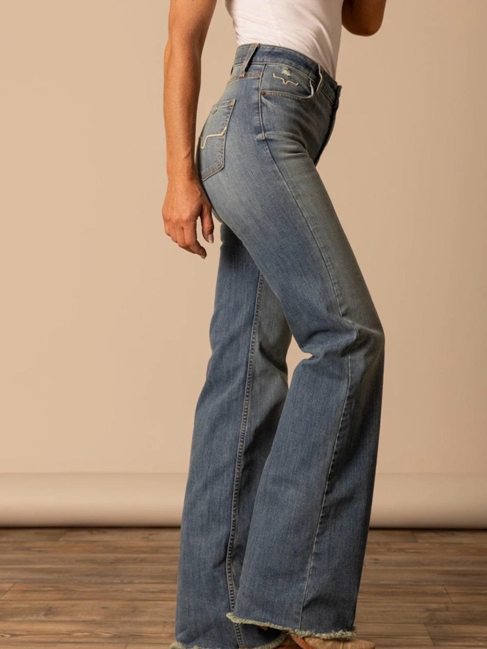 Kimes Ranch Blue High-Rise Flare Jeans